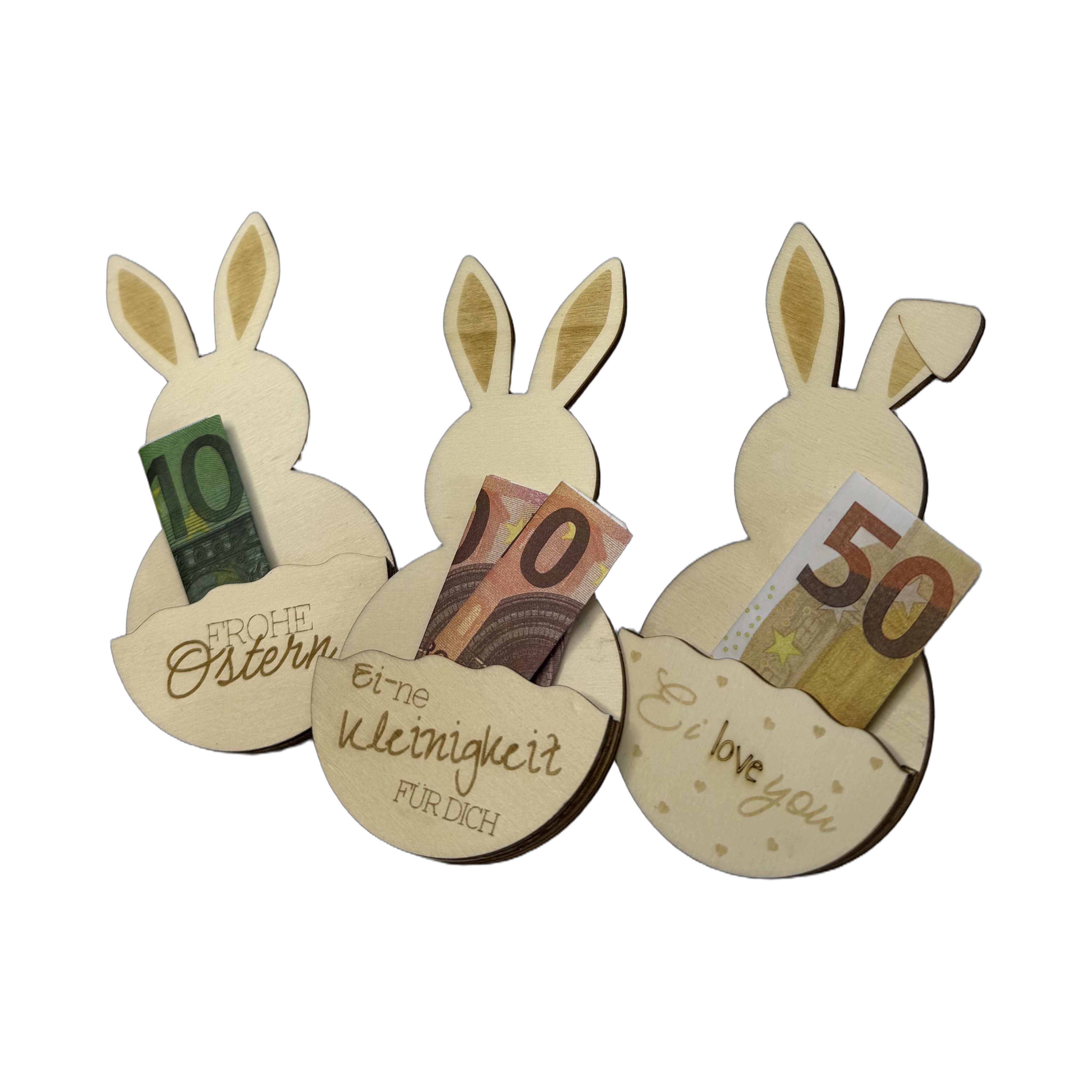 Hase Geldgeschenk aus Holz