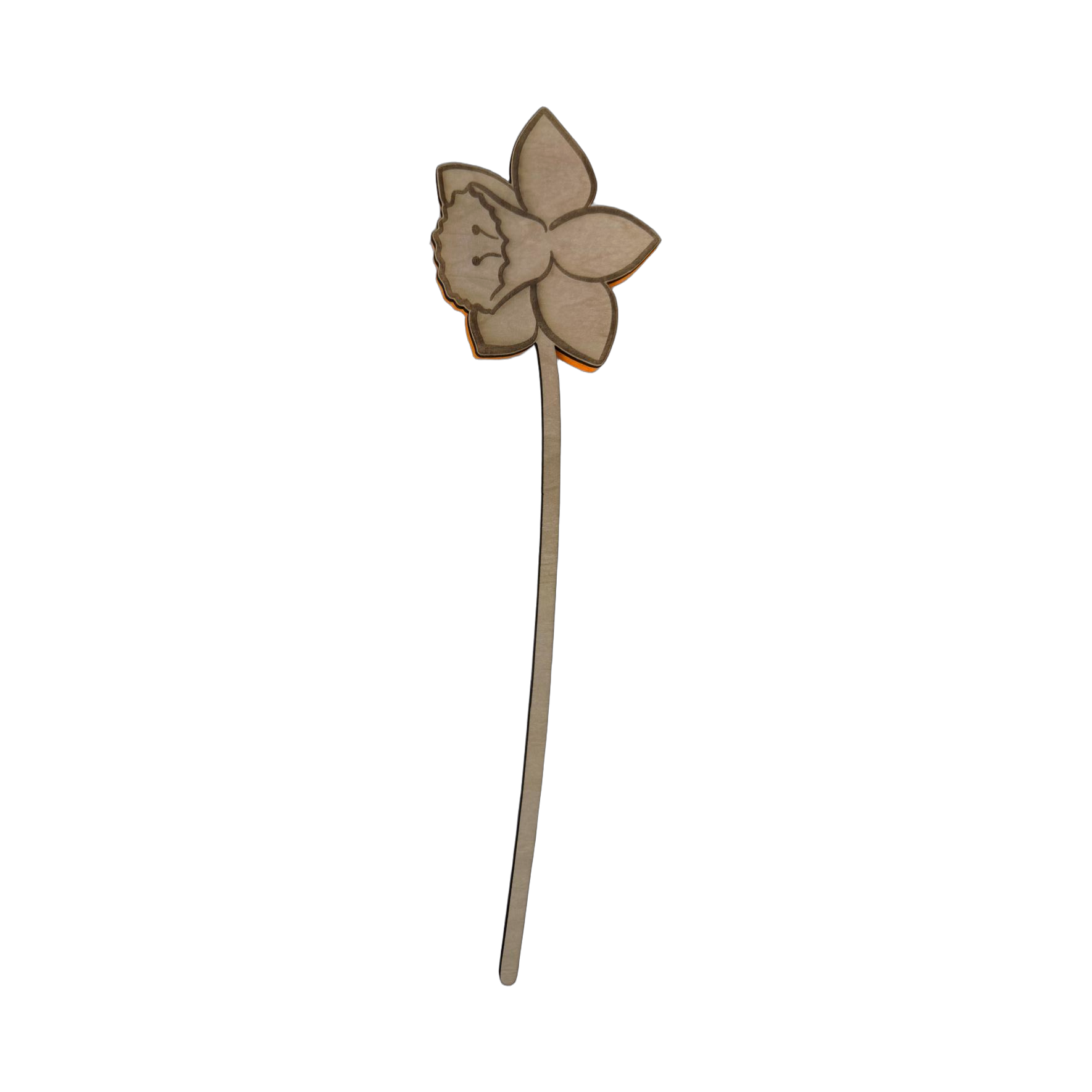 Holzblume mit Filz-Untersetzer – 2-in-1 Tischdeko