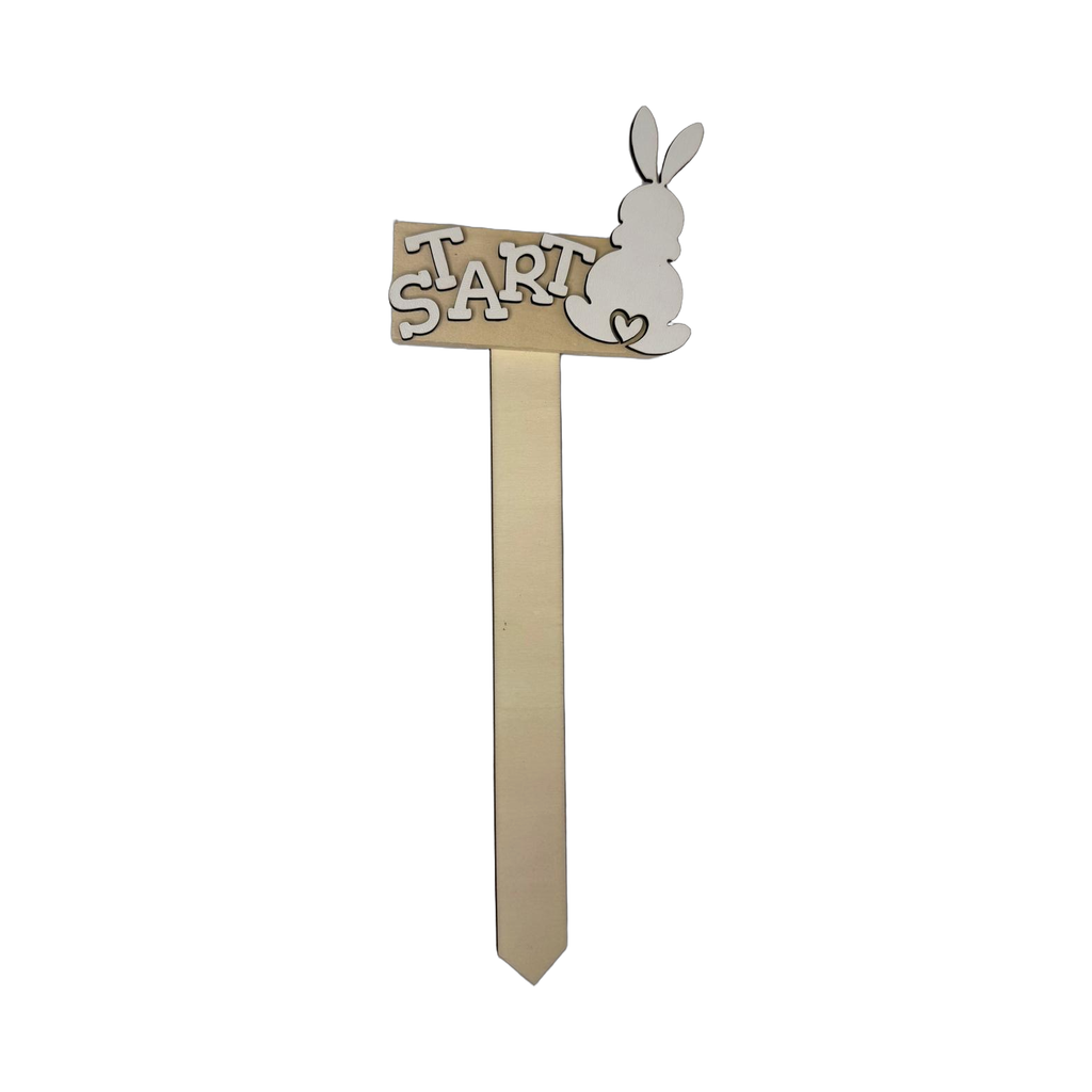 Wegweiser für die Ostereiersuche aus Holz & Acryl