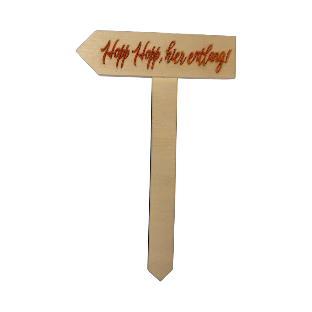 Wegweiser für die Ostereiersuche aus Holz & Acryl