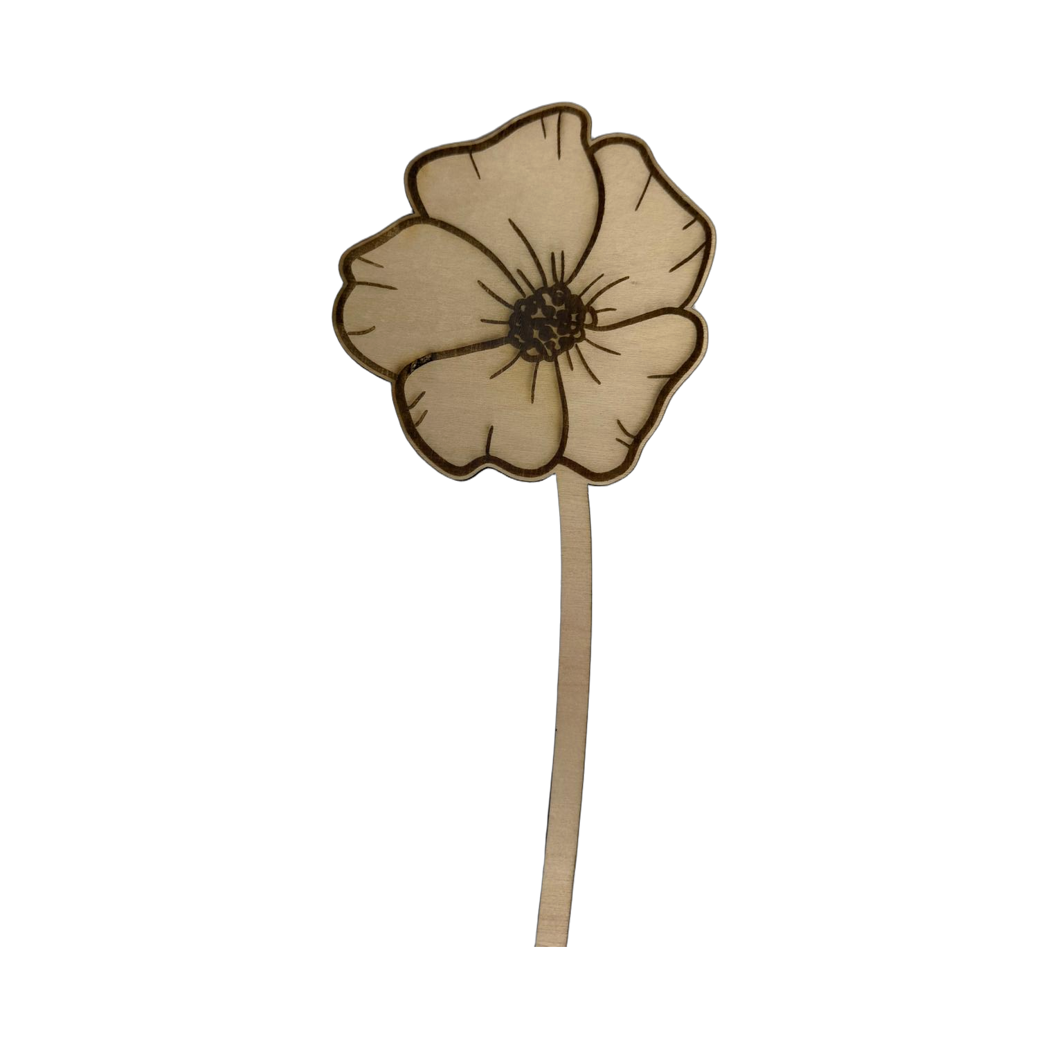 Holzblume mit Filz-Untersetzer – 2-in-1 Tischdeko