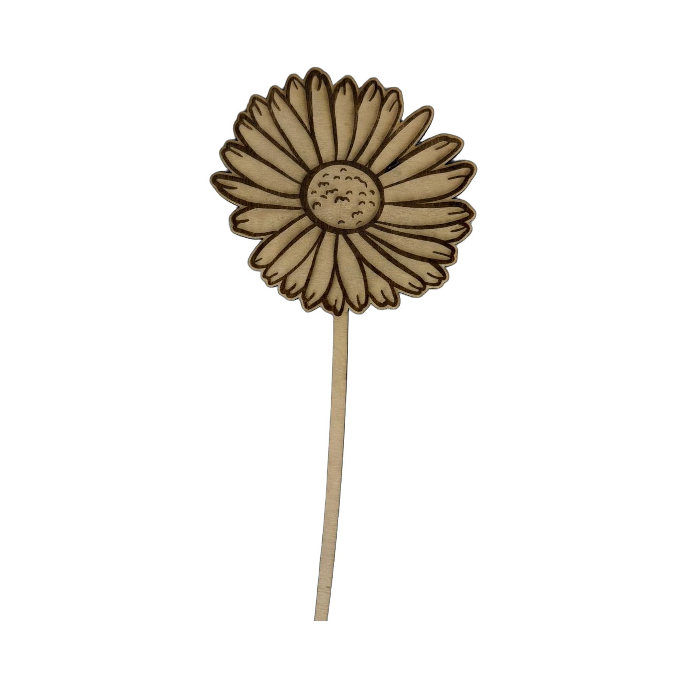 Holzblume mit Filz-Untersetzer – 2-in-1 Tischdeko