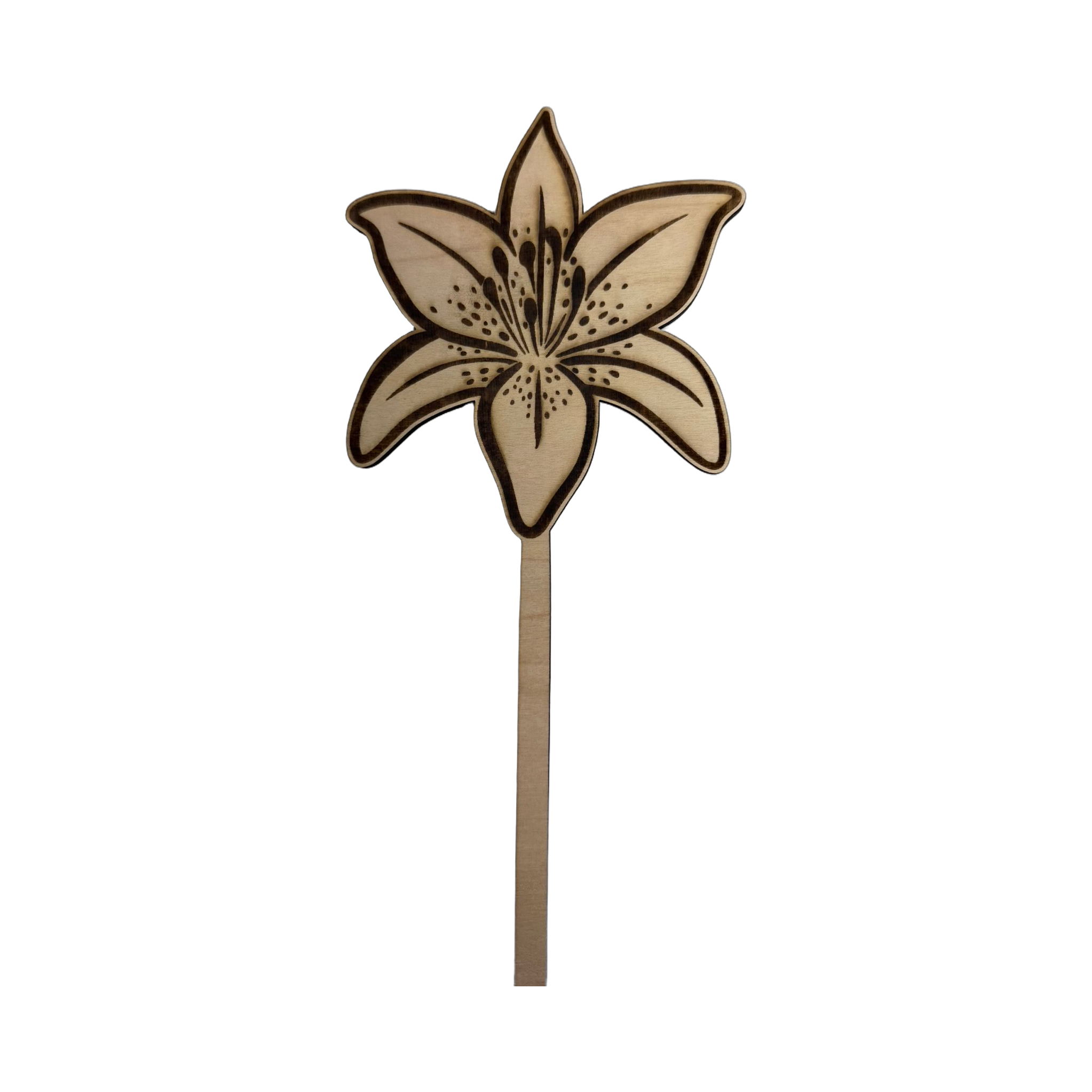 Holzblume mit Filz-Untersetzer – 2-in-1 Tischdeko