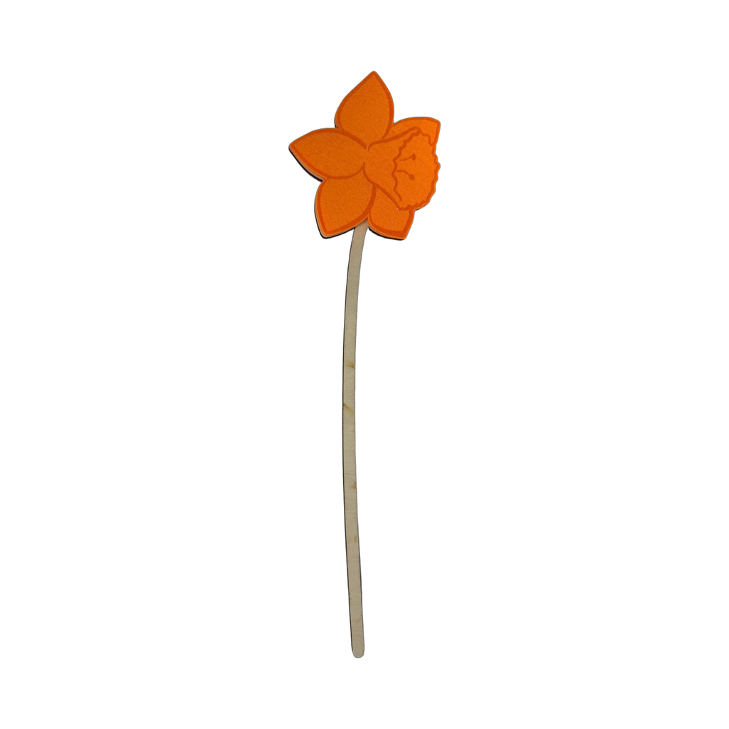 Holzblume mit Filz-Untersetzer – 2-in-1 Tischdeko