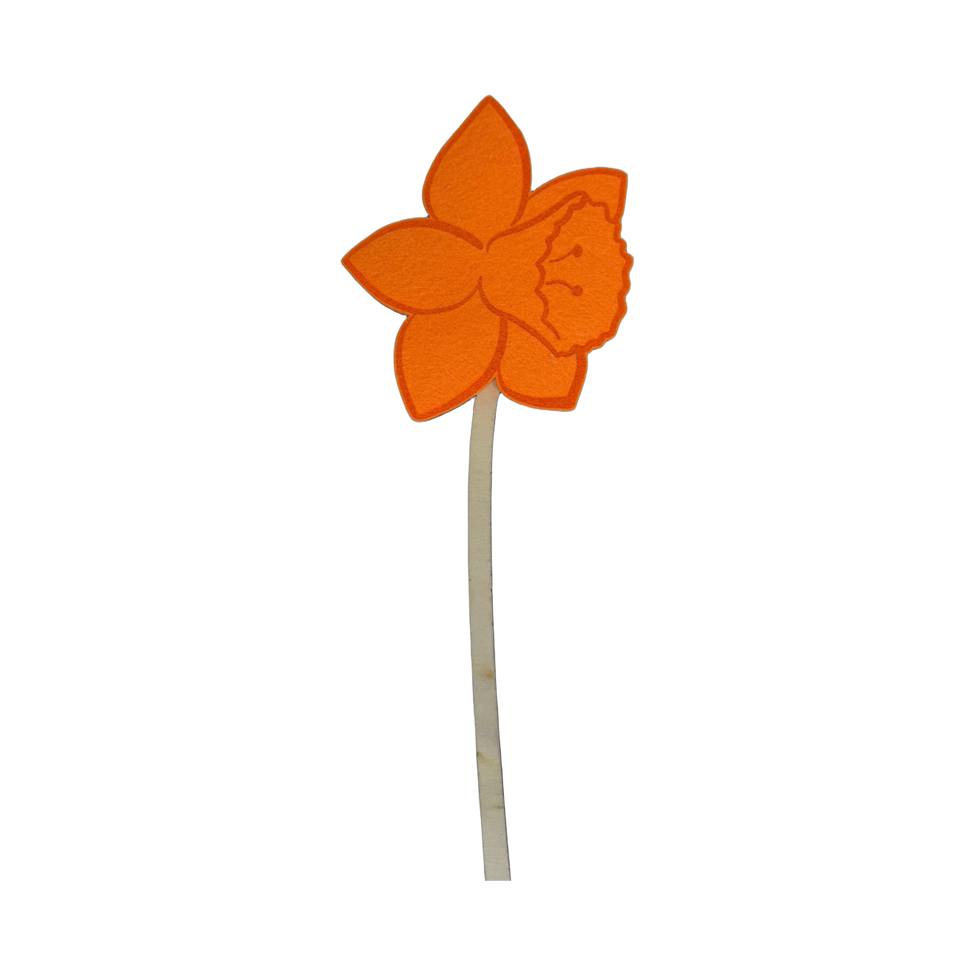 Holzblume mit Filz-Untersetzer – 2-in-1 Tischdeko